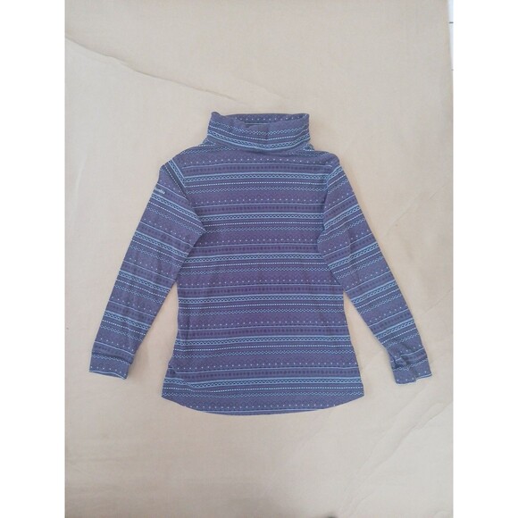 Columbia Oversized Turtleneck Shirt Top Womens L Purple Geometric Cozy Outdoor - Picture 7 of 8